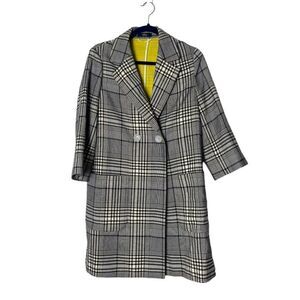 S. Oliver black label SZ 8 oversized plaid blazer jacket